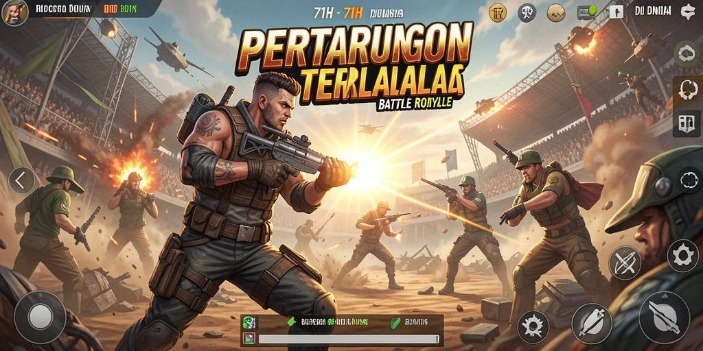 Gameplay seru di medan perang Battle Royale 71H.