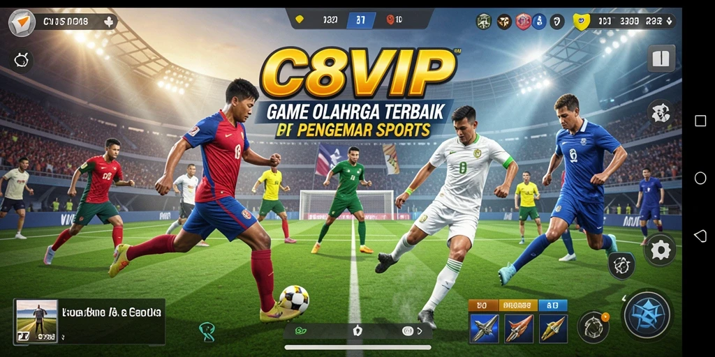 Tampilan gameplay C8VIP penuh aksi dan keseruan olahraga.