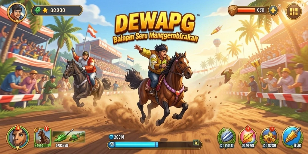 Tampilan gameplay balapan yang menegangkan dari DEWAPG.