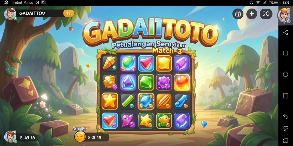 Tampilan gameplay GADAITOTO yang penuh warna dan menantang.