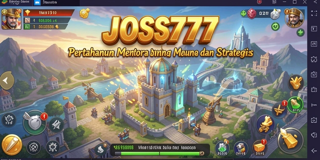 Tampilan menarik dari gameplay Tower Defense di JOSS777.