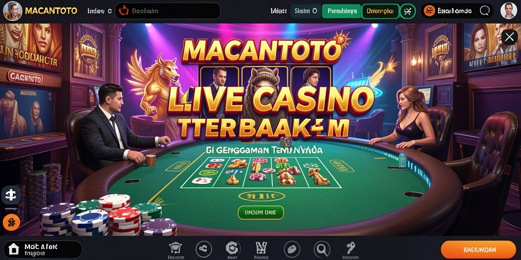 Screenshot gameplay Live Casino MACANTOTO yang menarik dan interaktif.