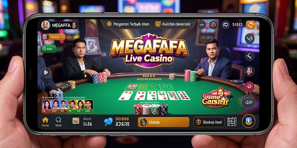 Tampilan menarik dan interaksi nyata dalam permainan Live Casino MEGAFAFA.