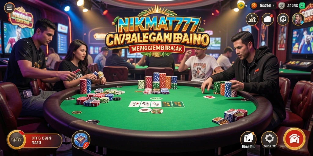 Tampilan menarik gameplay NIKMAT777 Live Casino dengan dealer langsung.