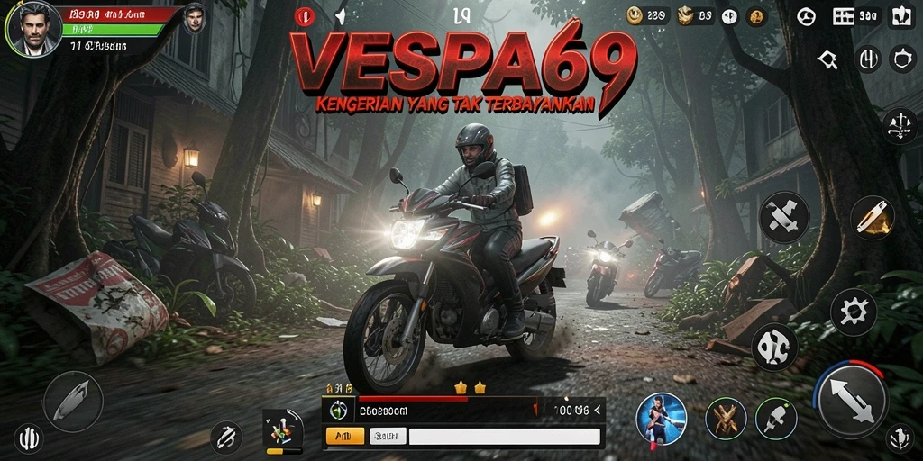 Screenshot gameplay VESPA69 dengan suasana Horror yang mencekam.
