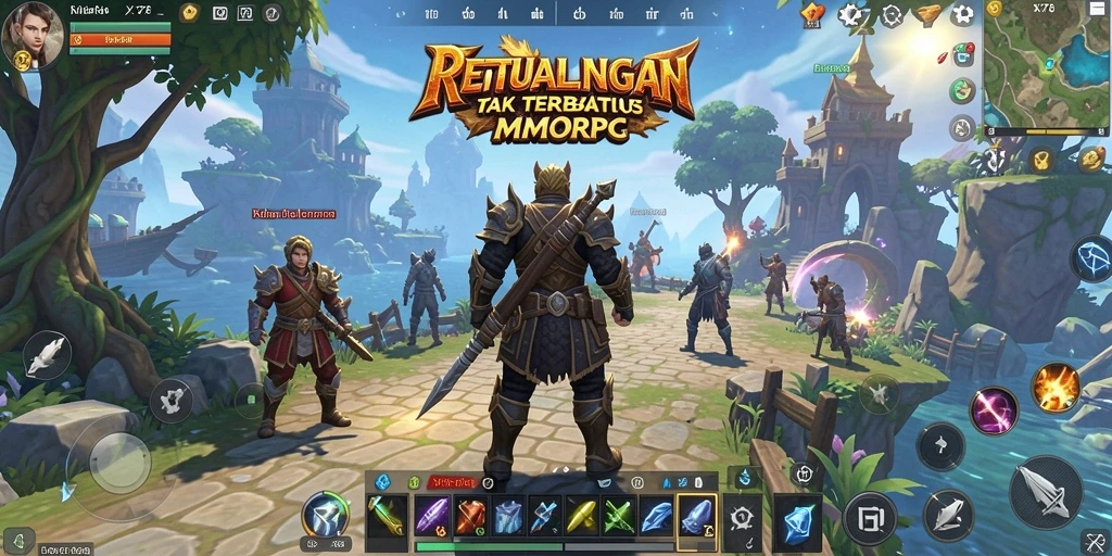 Screenshot gameplay X78 menampilkan aksi seru di dunia MMORPG.